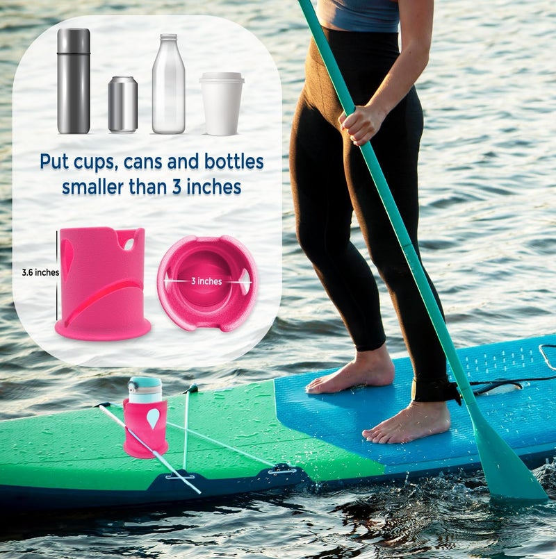 THE VIOLET Paddle Board Accessories - Inflatable Stand Up Paddle Board Cup Holder, SUP Kayak Drink, Can and Cup Holders (Pink) - Image 2